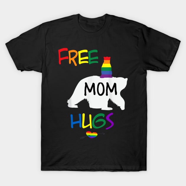 Free Mom Hugs T-Shirt by lostbearstudios